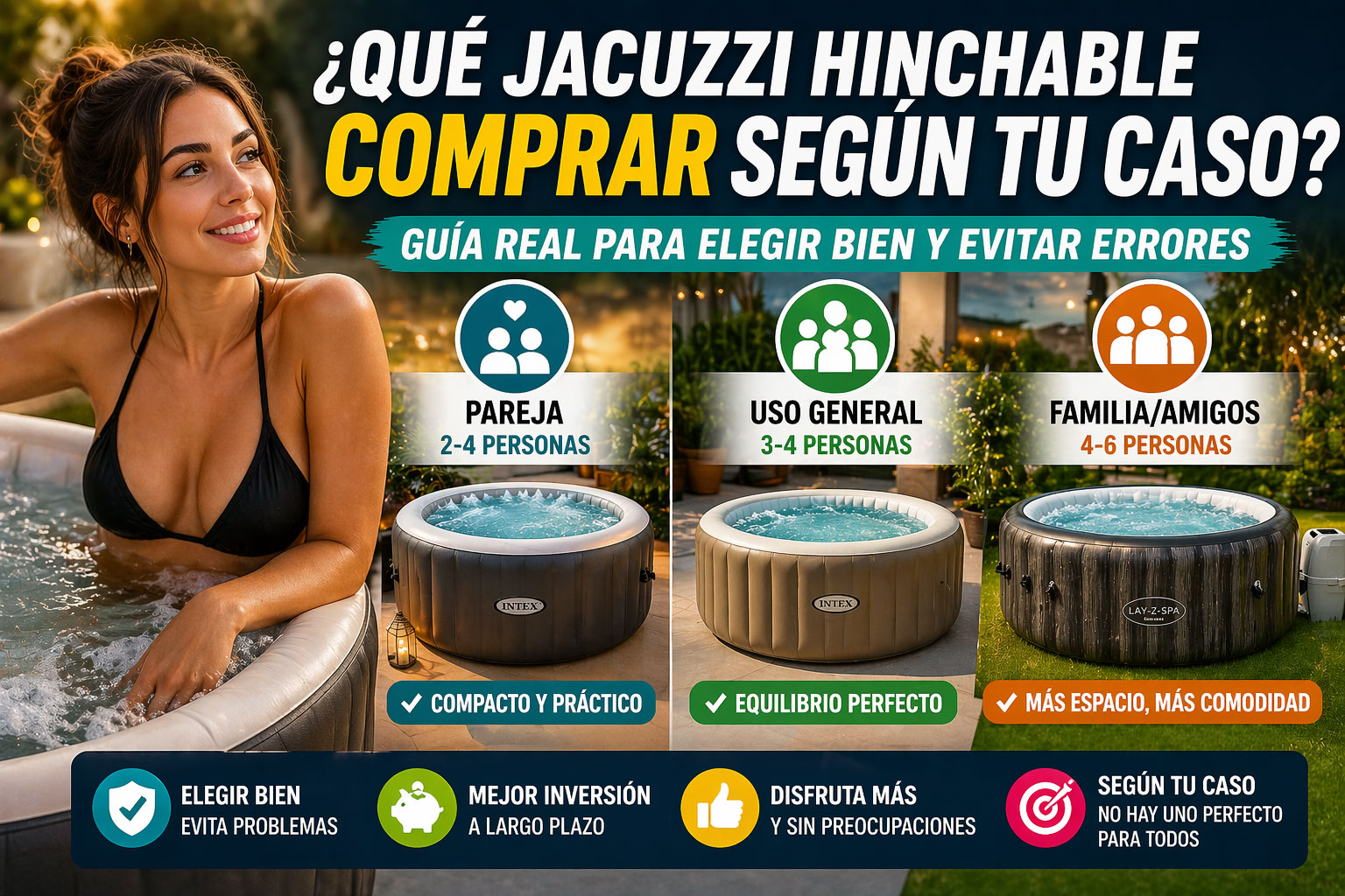 que jacuzzi hinchable comprar según tu caso spa inflable elegir bien