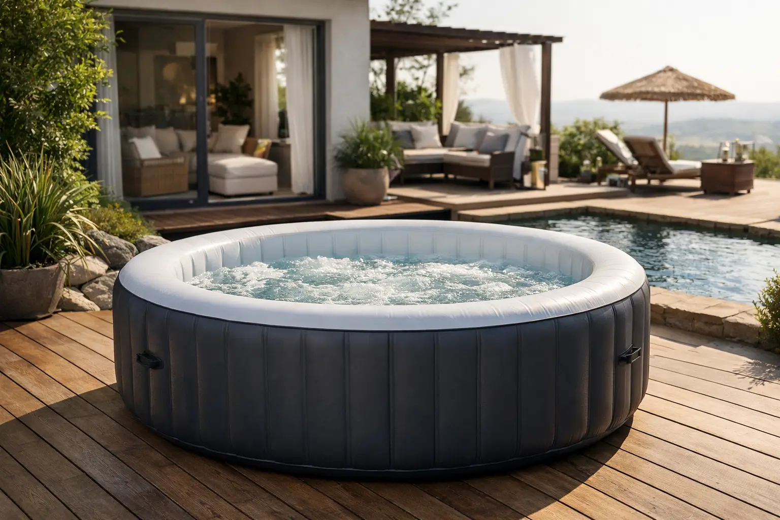 Dónde poner un jacuzzi hinchable en casa
