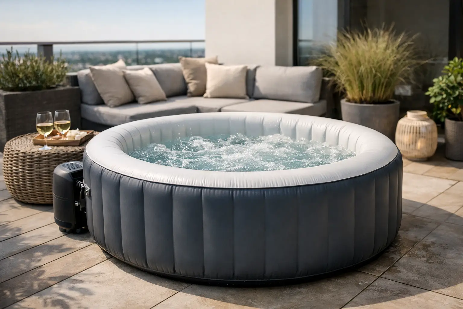 Jacuzzi hinchable pequeño para terraza: cuál comprar