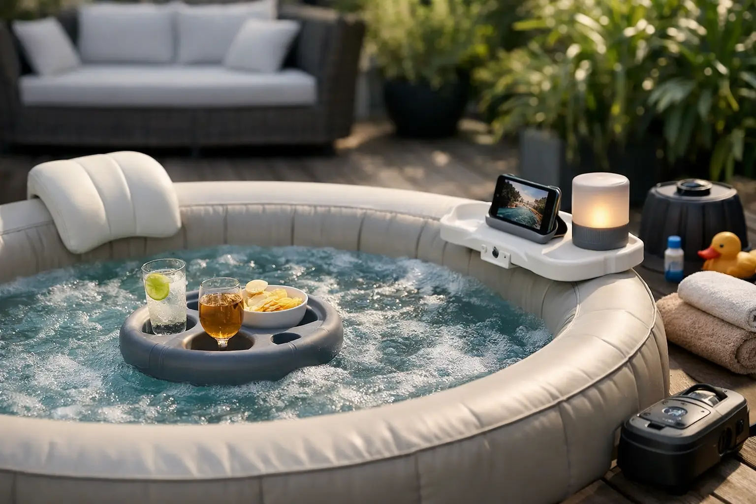 Accesorios para jacuzzi hinchable que sí valen