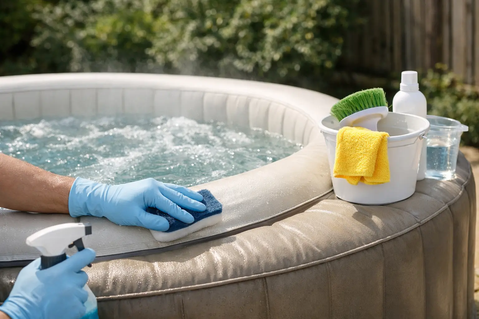Cómo limpiar un spa inflable sin dañarlo