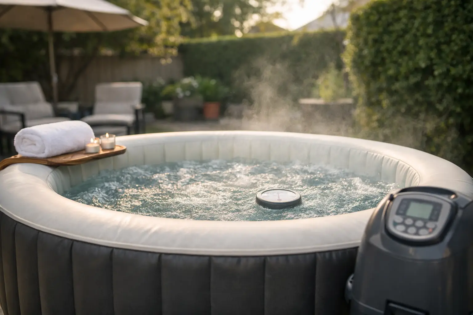 ¿Cuánto tarda en calentar un jacuzzi hinchable?