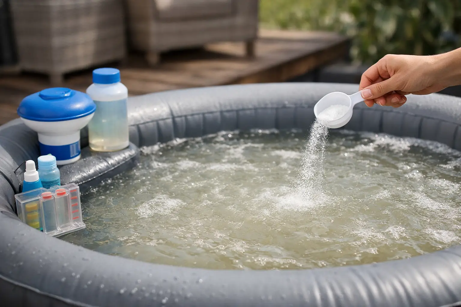 Cómo tratar agua turbia en un jacuzzi hinchable